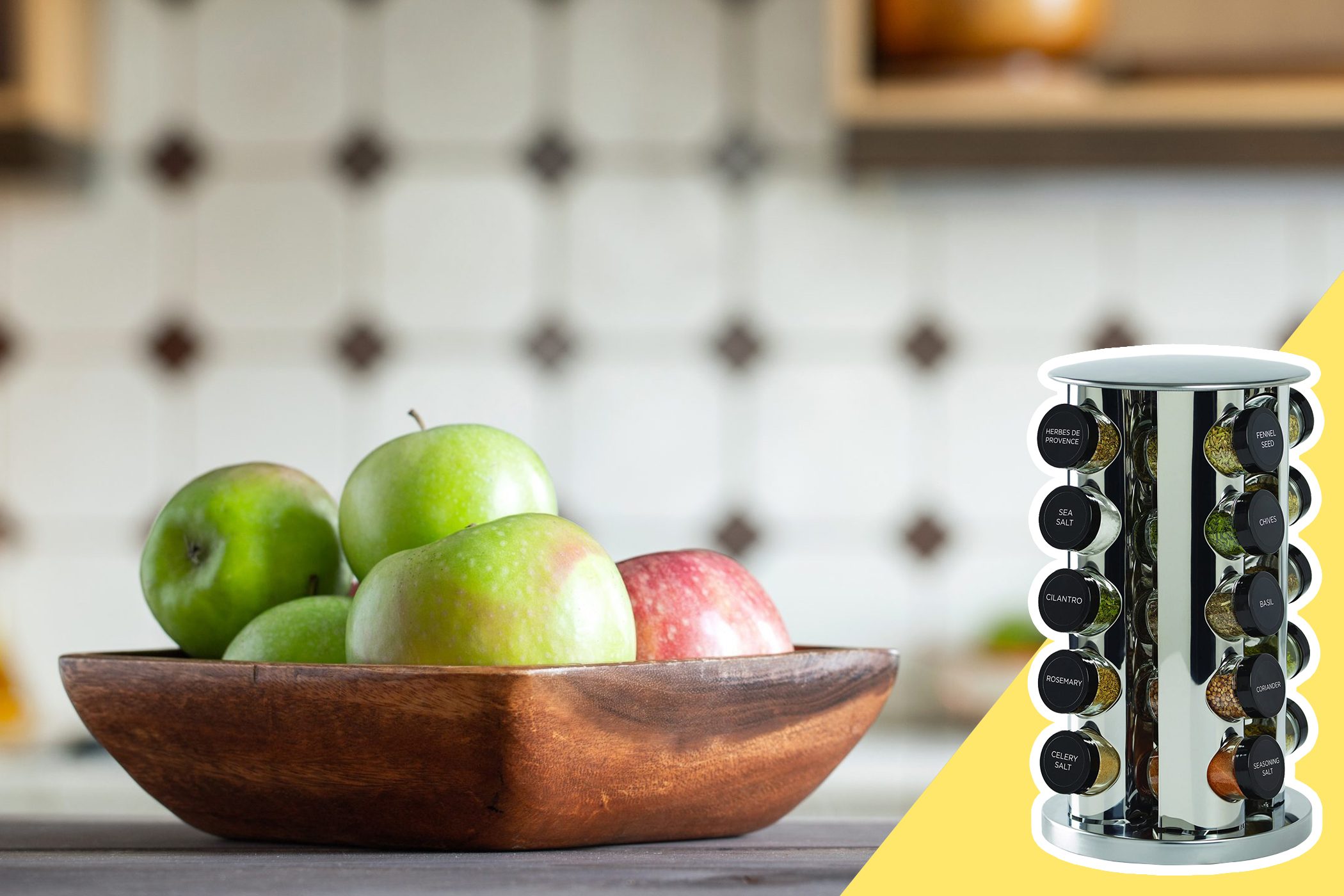 food bowl and spice rack