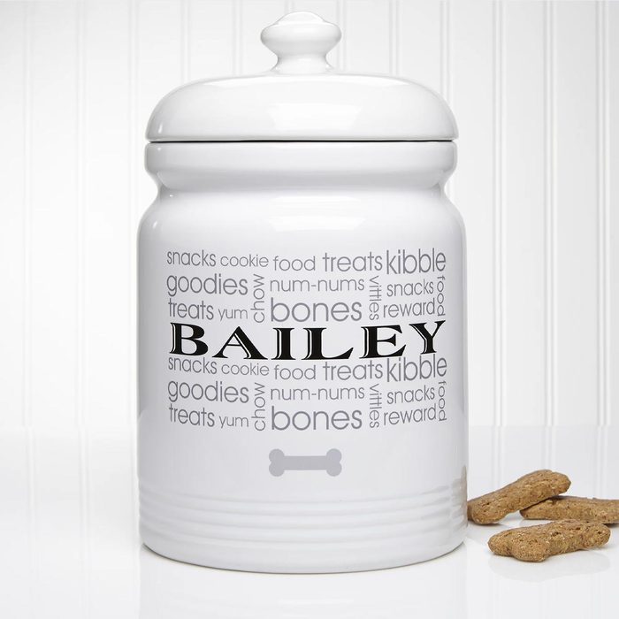 Doggie Delights Personalized Pet Treat Jar