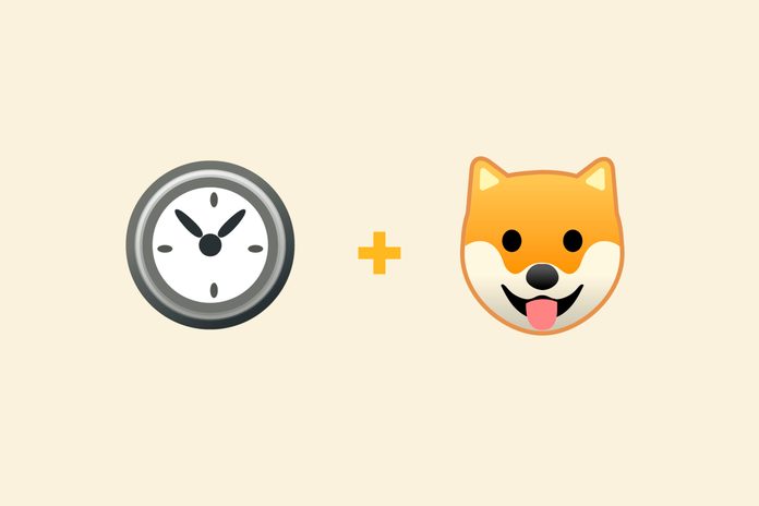 Watch emoji + dog emoji