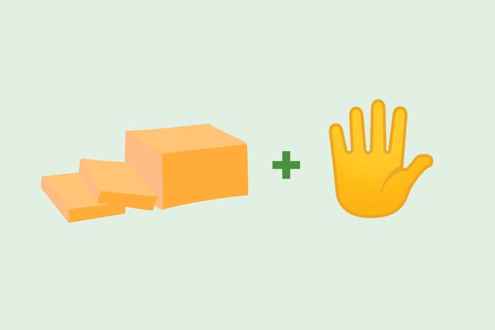 Butter emoji + hand emoji