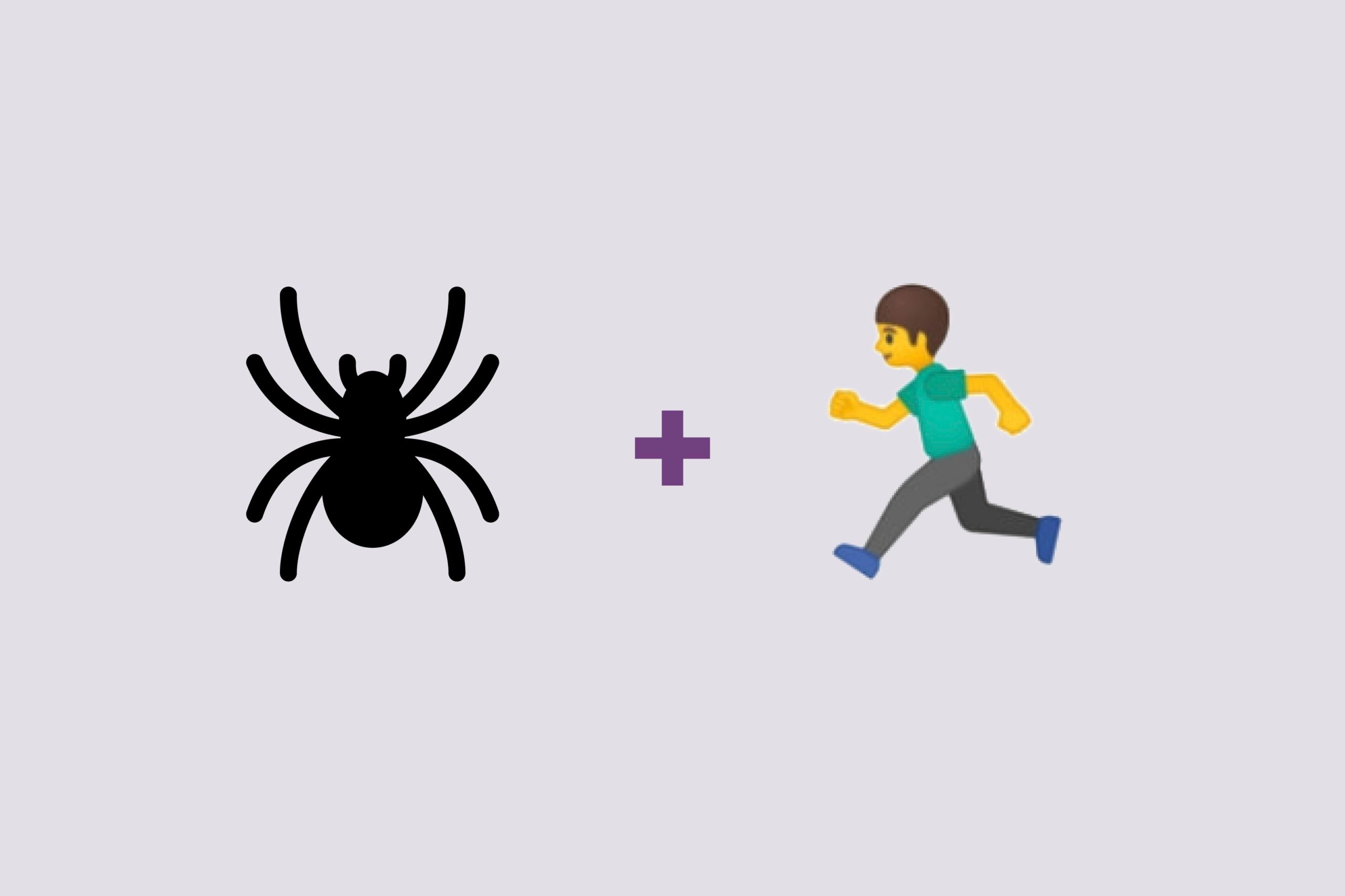 Spider emoji + man emoji