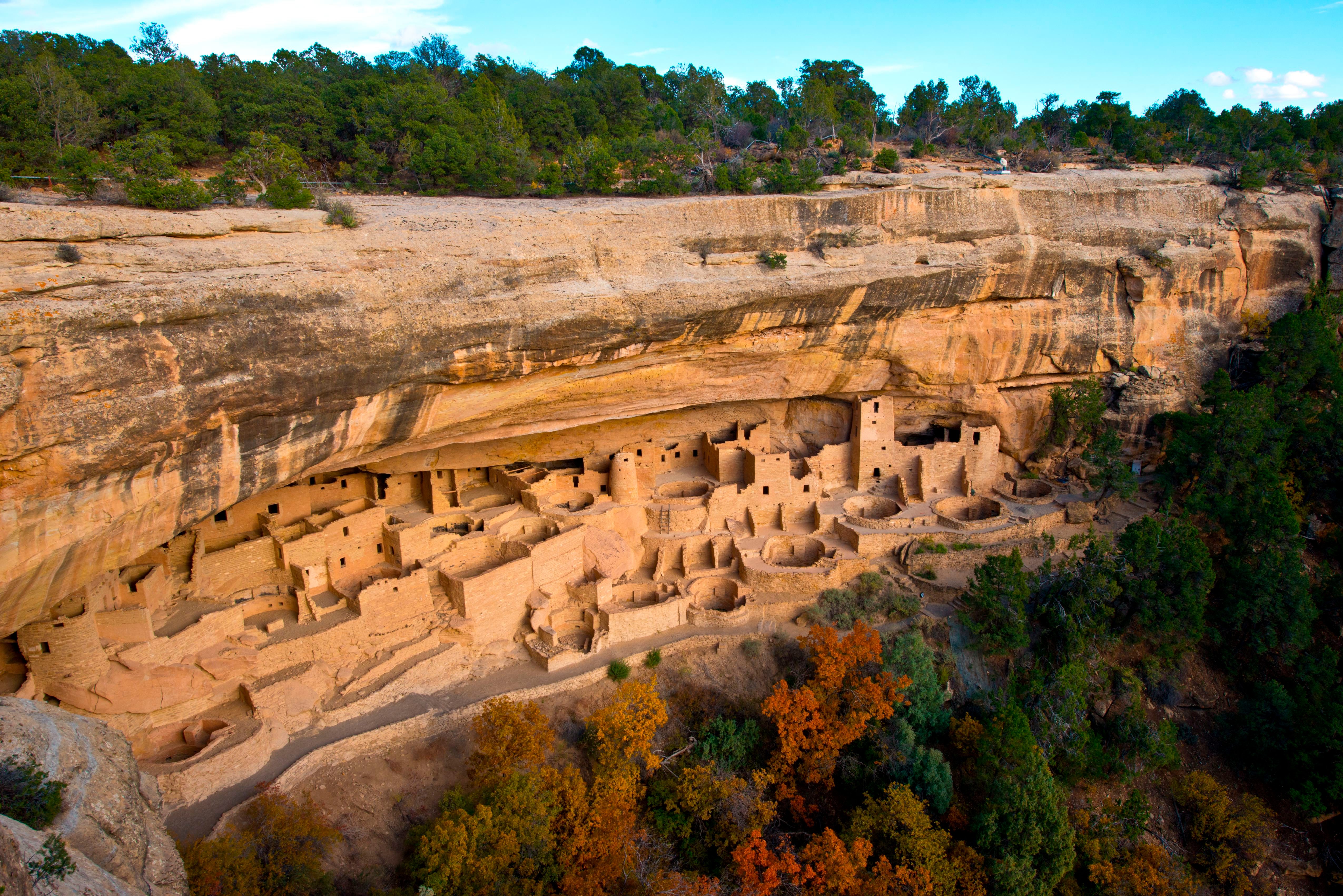 cliff dwellings in Mesa Verde National Park, Cortez, Colorado