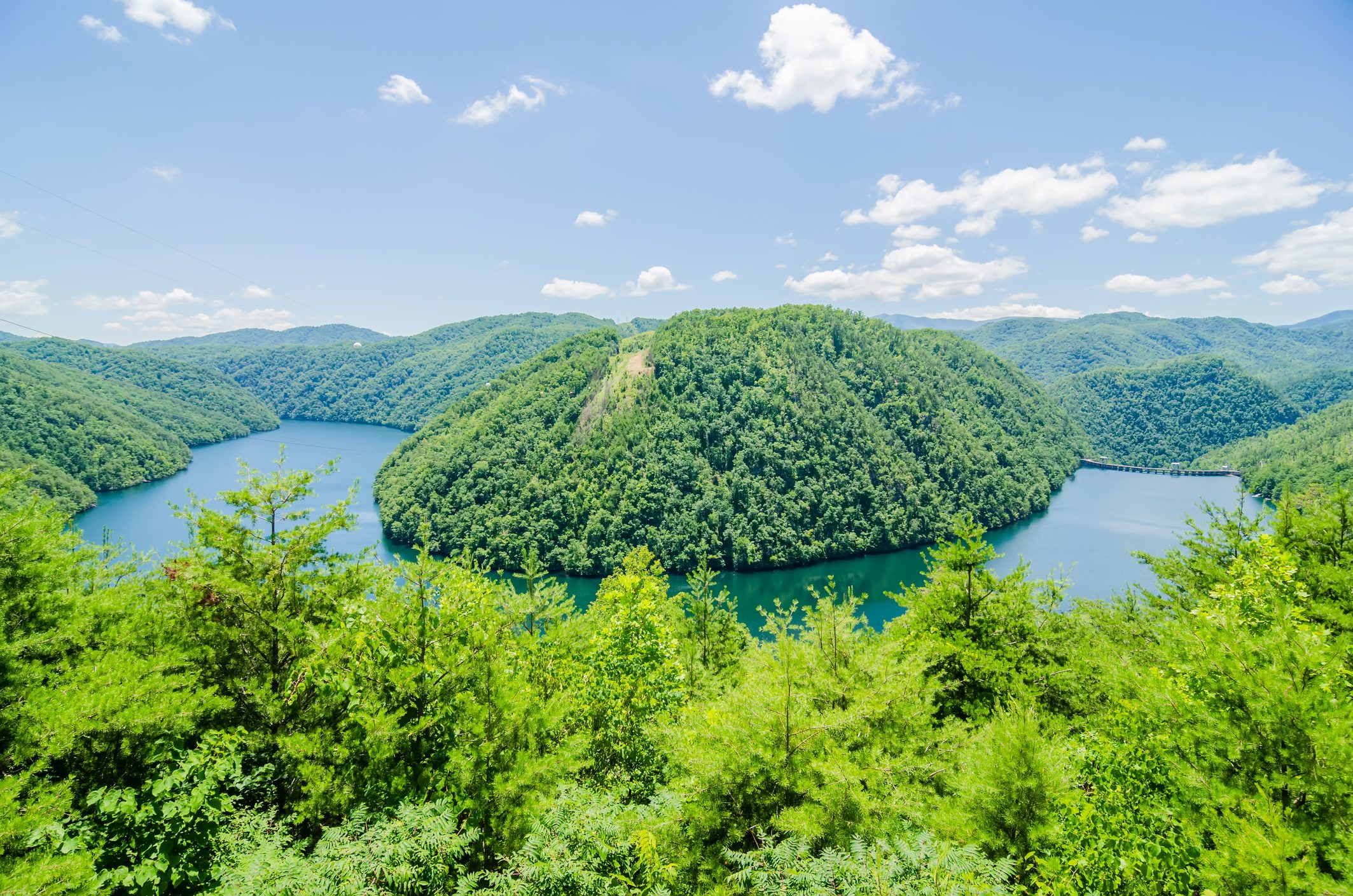 Calderwood Overlook on the tail of the dragon scenic road in great smoky mountains