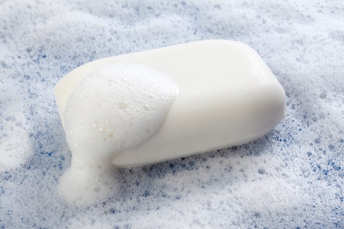 piece of soap and foam