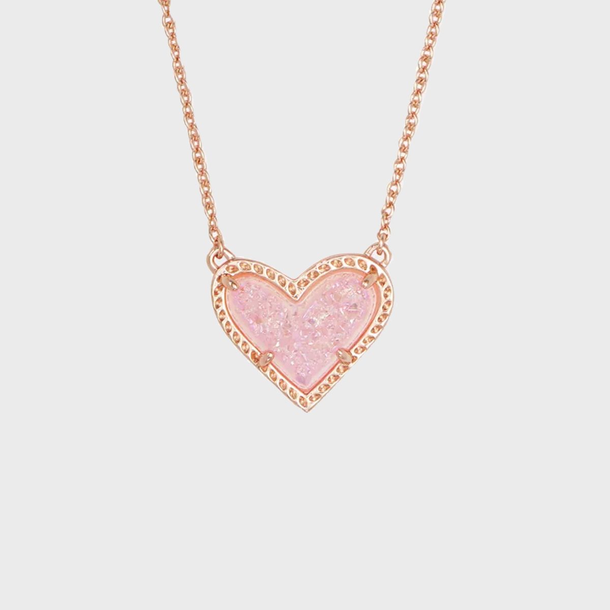 Kendra Scott Ari Heart Rose Gold Necklace Ecomm Via Kendrascott.com