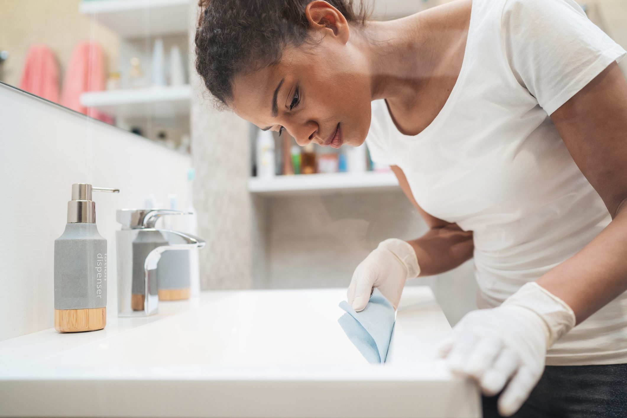 Wiping down surfaces