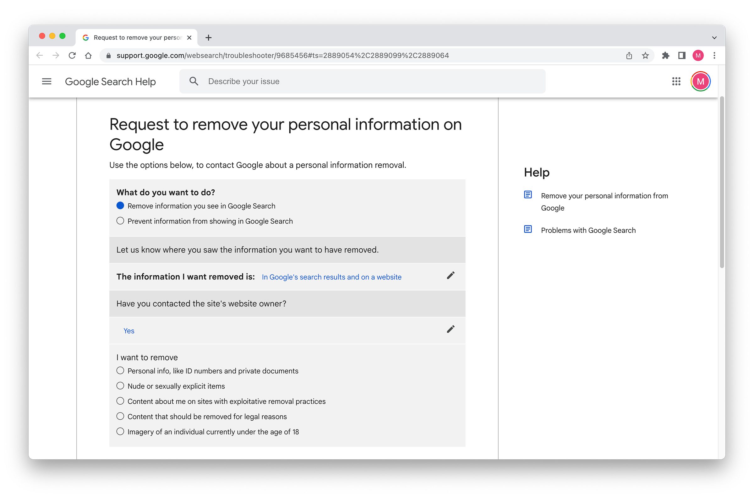 How To Delete Yourself From Google Searches Google Form