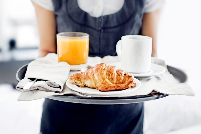 Hotel Breakfast on a tray