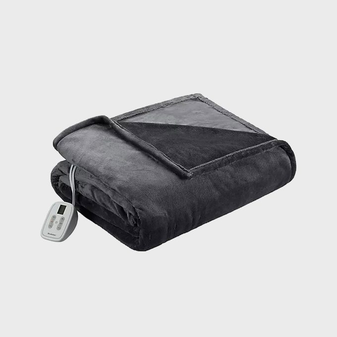 Brookstone N A P Heated Plush Blanket