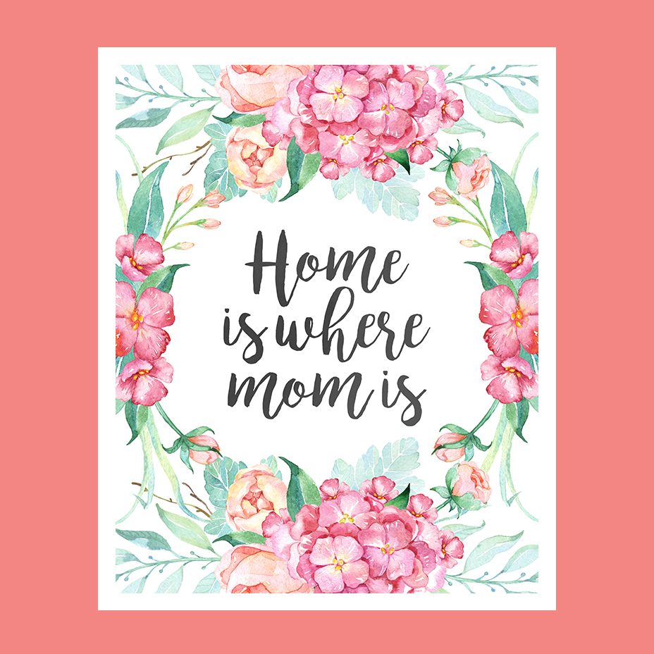 Home is where mom is card