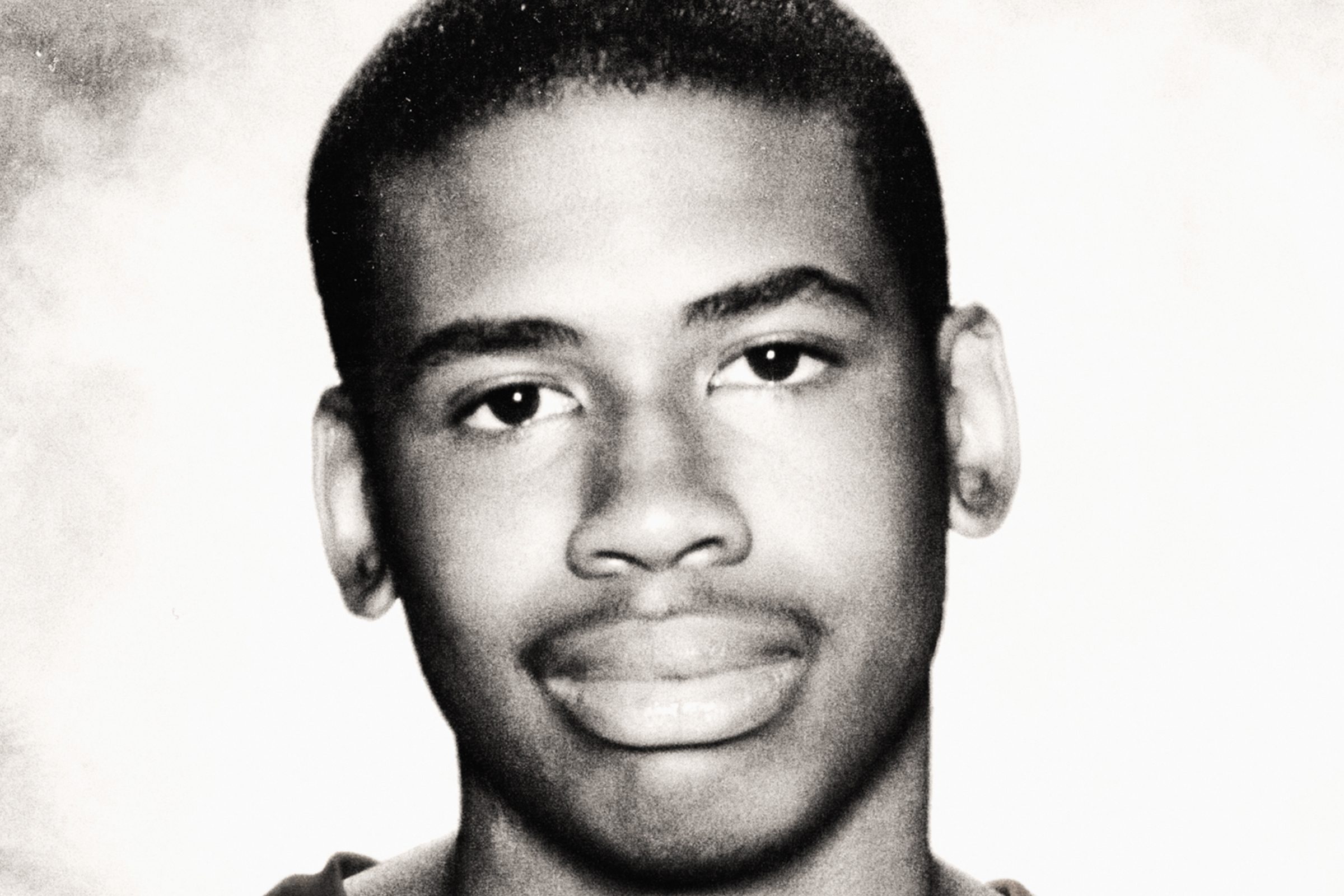 young man staring into camera