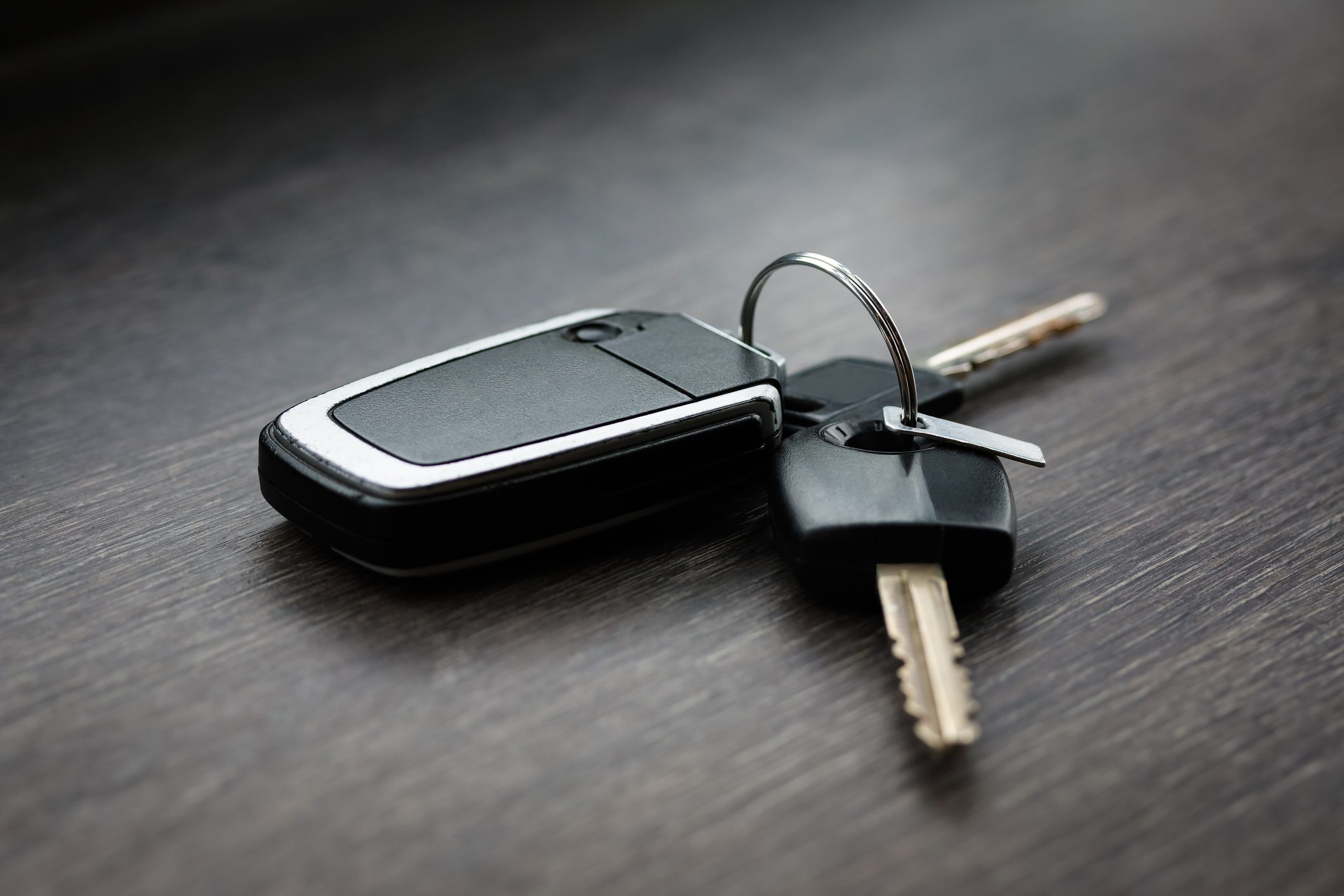 High Angle View Of Car Keys On Table