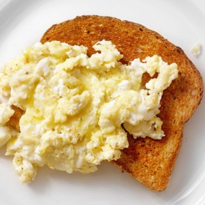 Fluffy, Scrambled Eggs on Toast