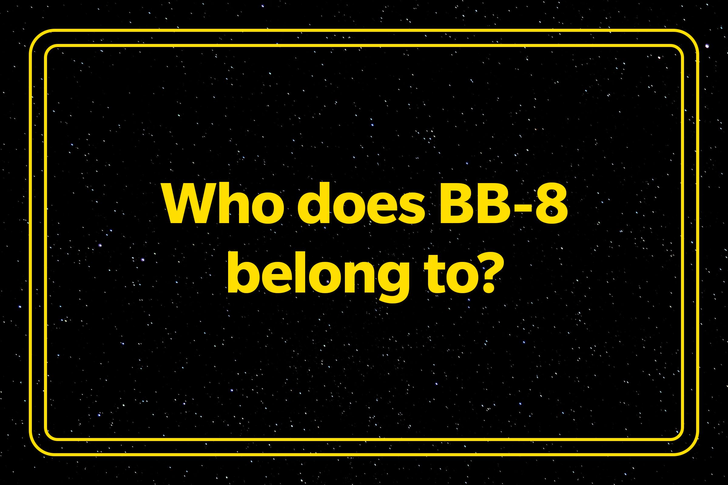 Star Wars Trivia Question