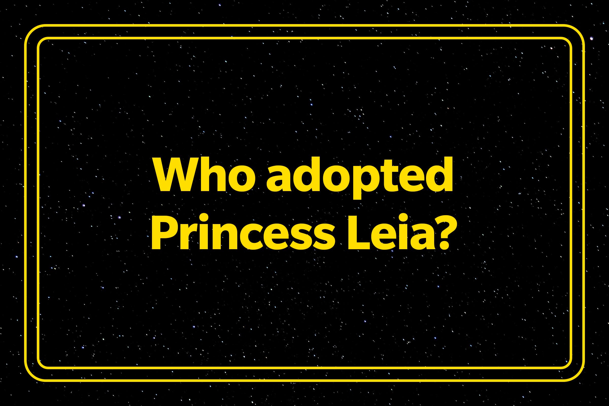 Star Wars Trivia Question