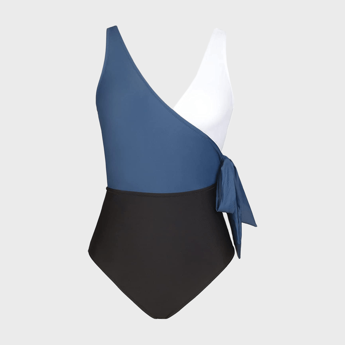 Cupshe Womens One Piece Swimsuit Wrap Color Block Tie Side Bathing Suit