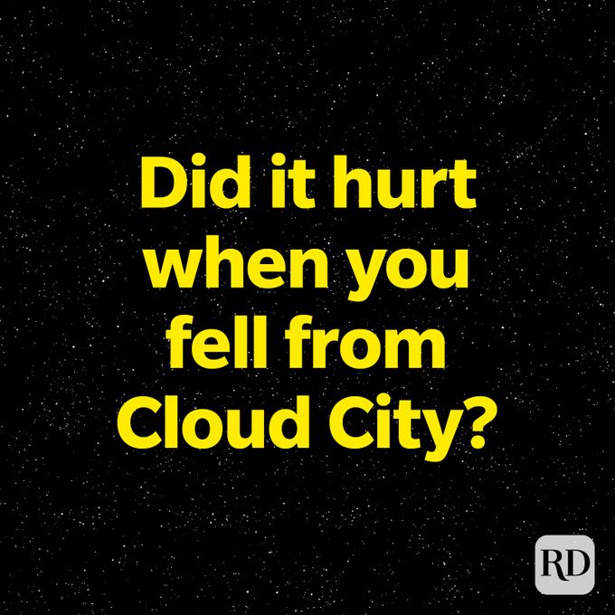 Did It Hurt When You Fell From Cloud City star wars pun