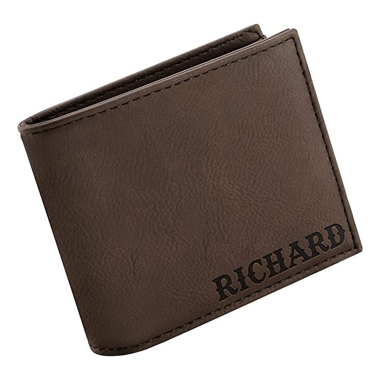 Personalized Leather Wallet Ecomm Via Amazon