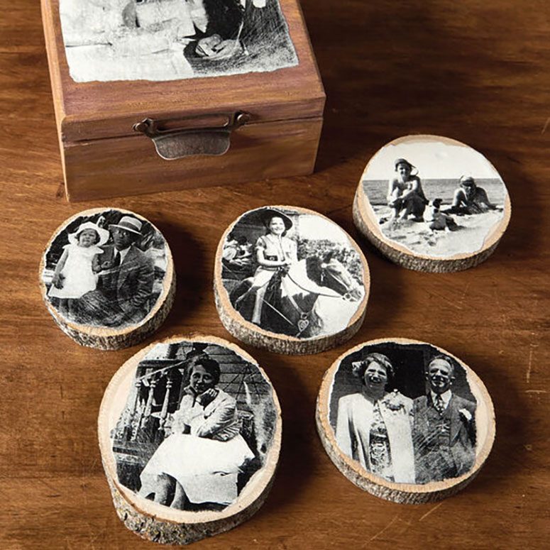 Photo coasters for Father's Day