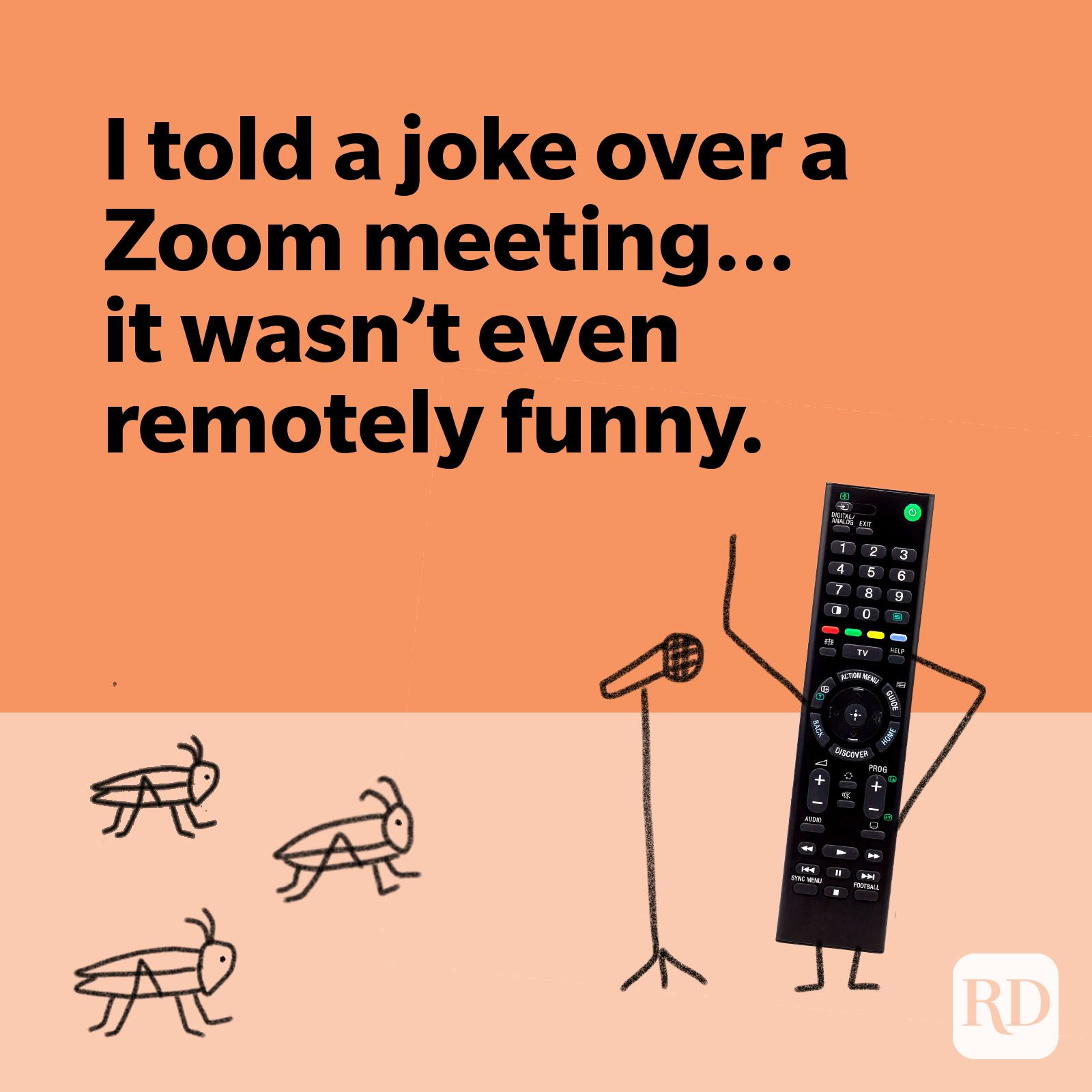 Remote control bombing a stand-up comedy set