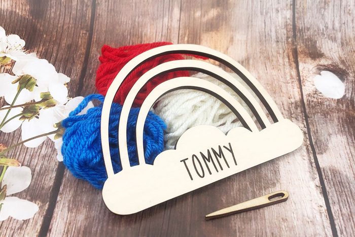4th Of July Craft Personalized Mini Rainbow Yarn Kit