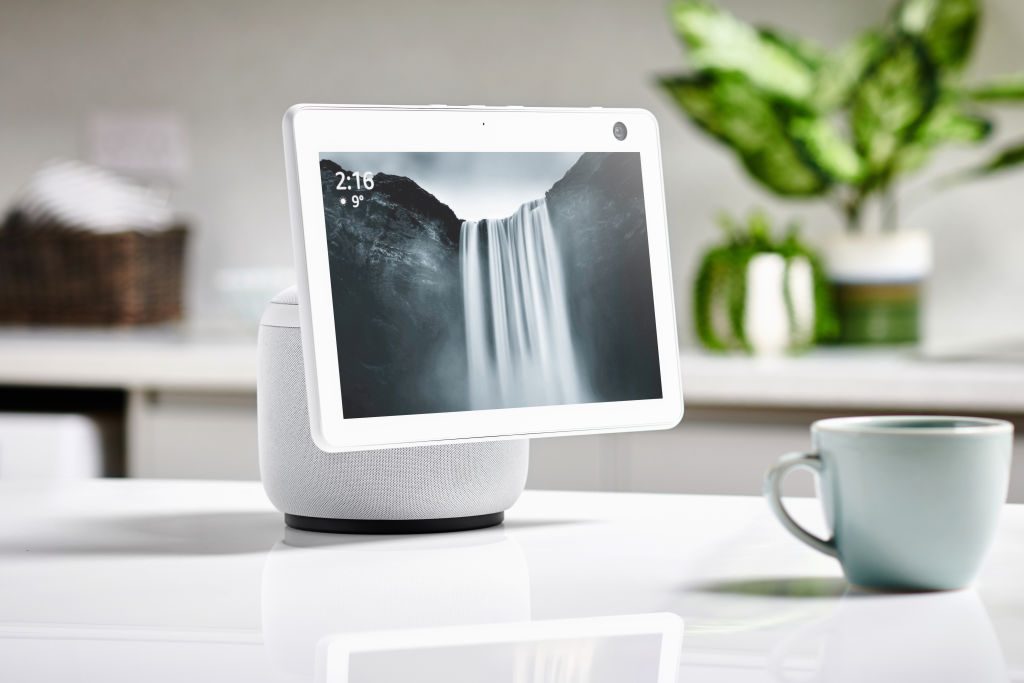 Amazon Echo Show 10 on a kitchen counter