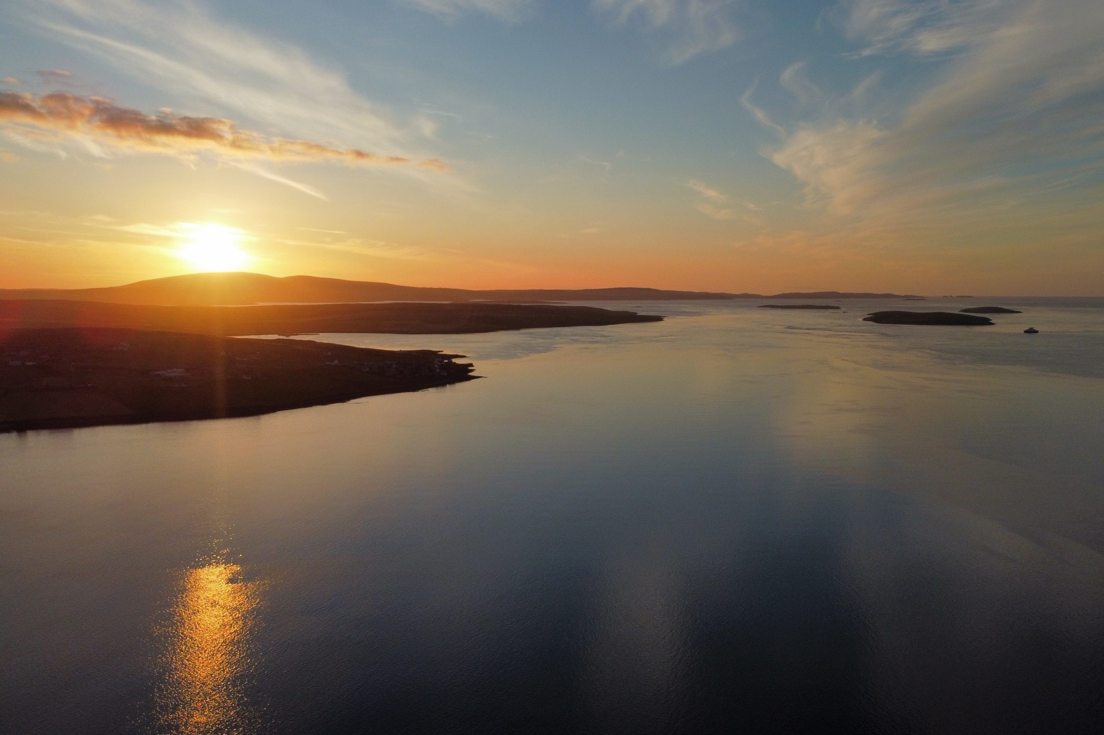 Sunset over mossbank