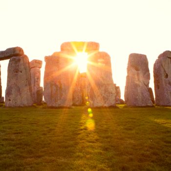 Dramatic Sunset at Stonehenge Horizontal