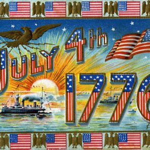 July 4th 1776 Patriotic Vintage Postcard