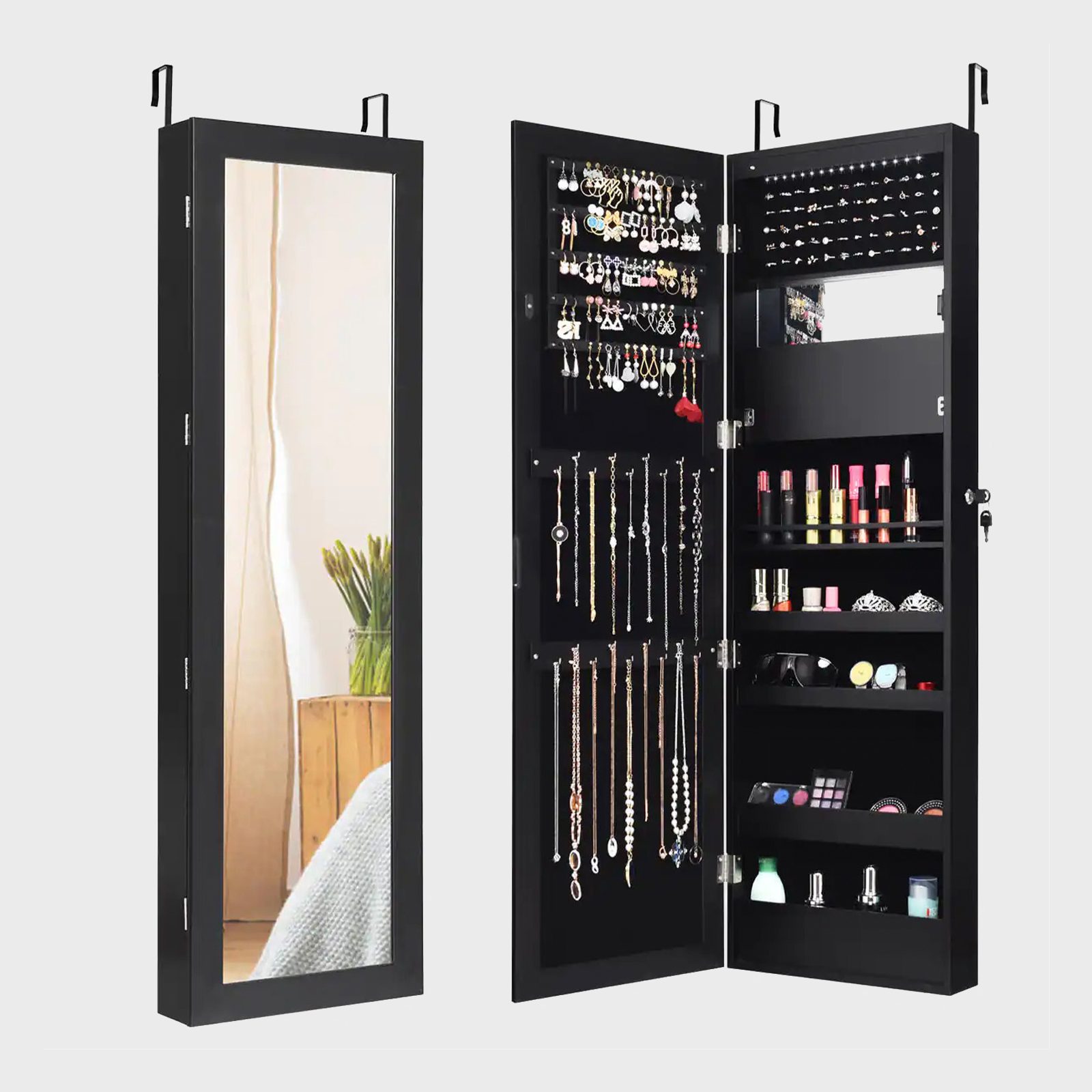 Black Costway Jewelry Armoires Hw58529bk 64 Max