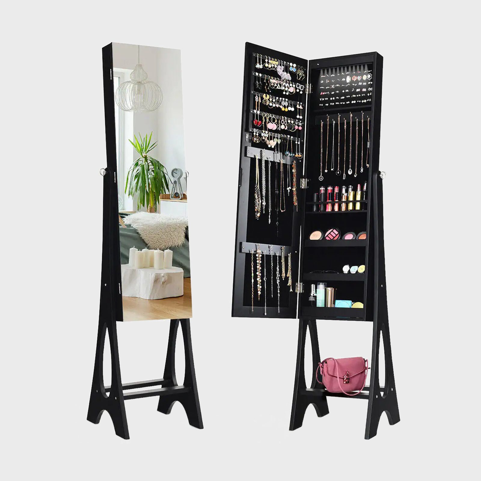 Black Costway Jewelry Armoires Hw58536bk 64 Max (1)