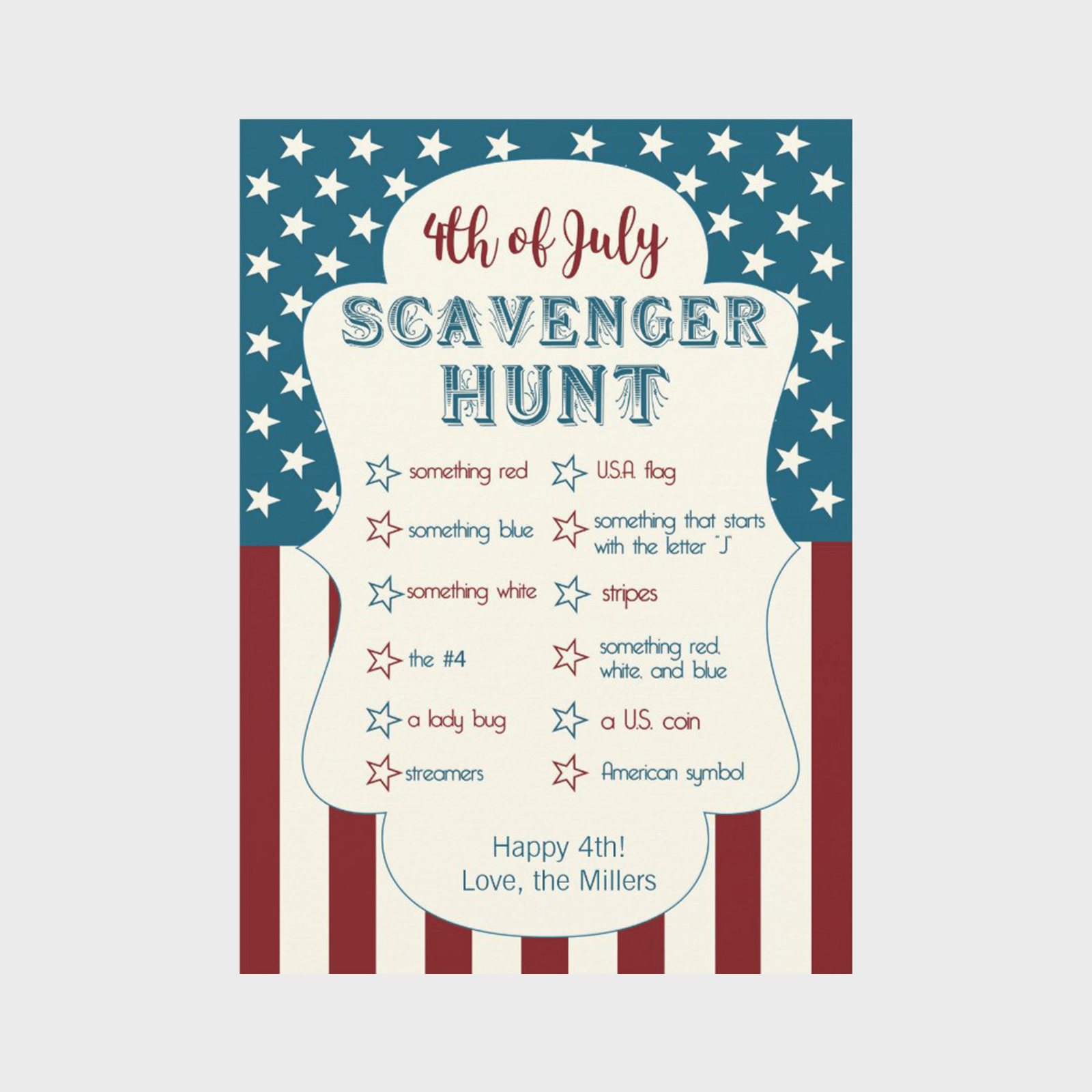 Fourth Of July Scavenger Hunt Ecomm Via Zazzle