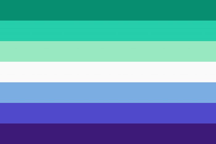 Trans Inclusive Gay Mens Pride Flag