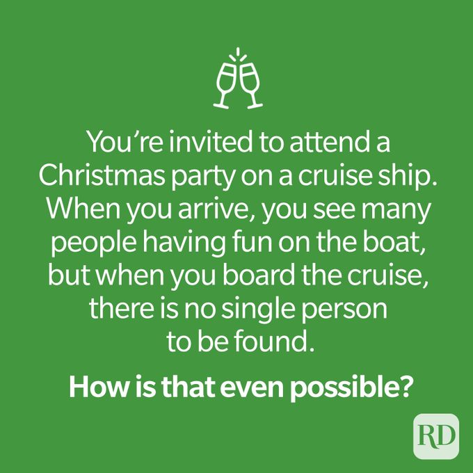 Christmas riddle with icon of clinking drink glasses