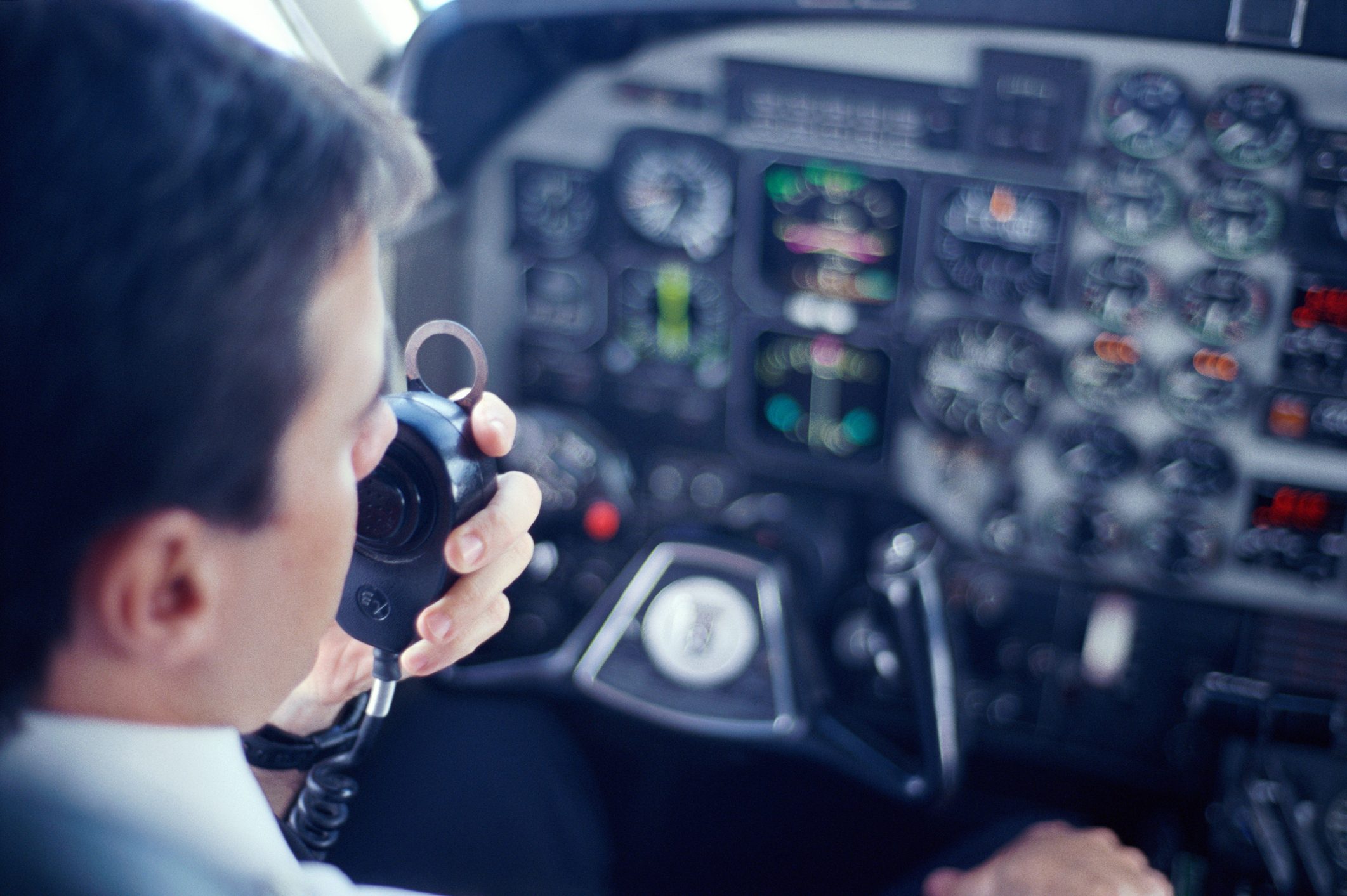 pilot making an announcement to passengers