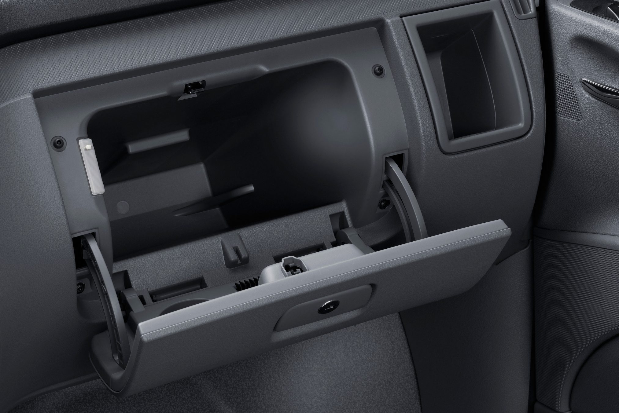 empty car glove box