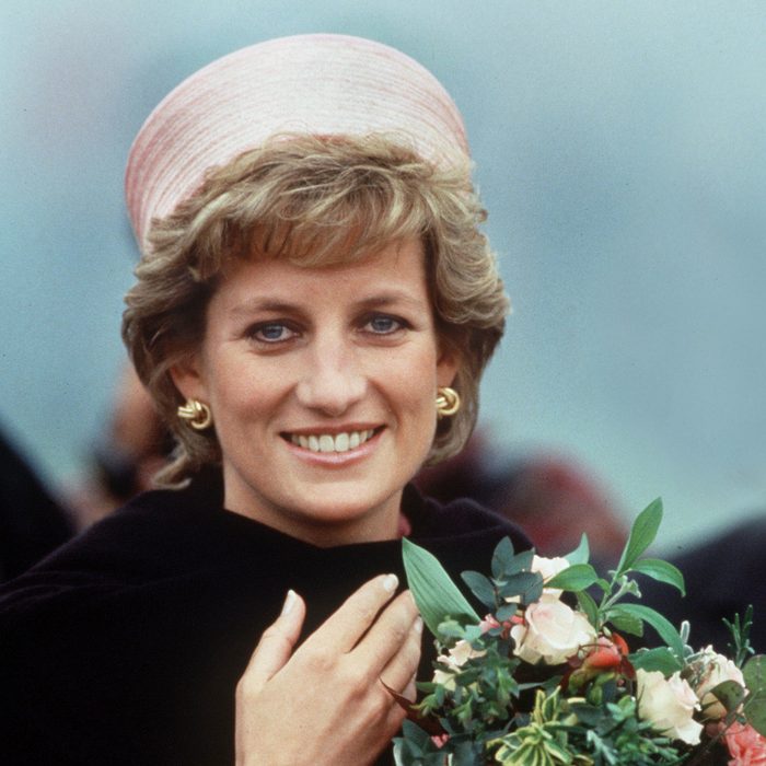UNITED KINGDOM - MAY 20: Princess Diana Wearing A Black Shawl Wrap During A Visit To Her Regiment In Kent