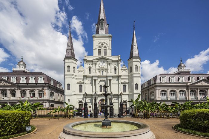 Fountain in Jackson Square of New Orleans, Louisiana
