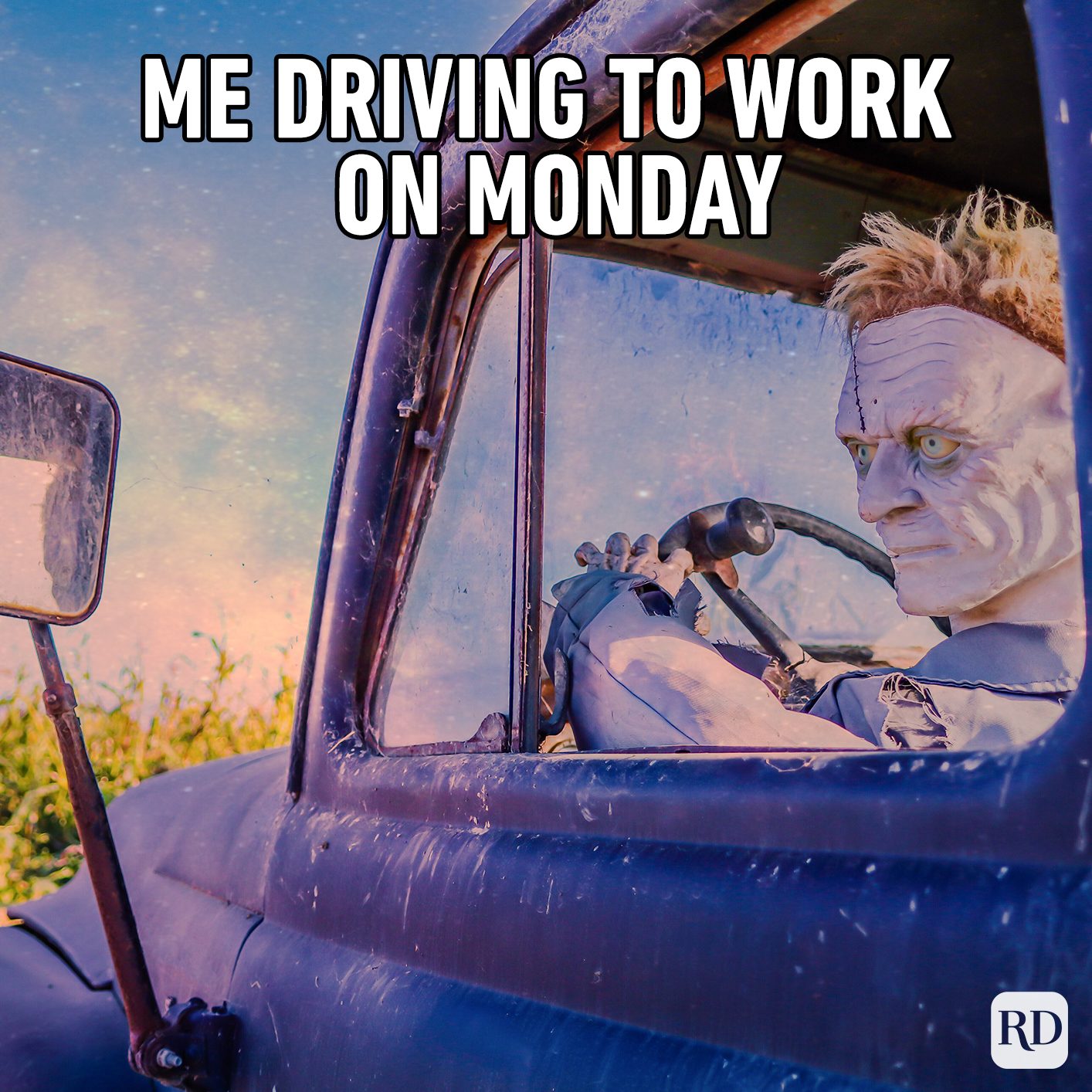 Me Driving To Work On Monday