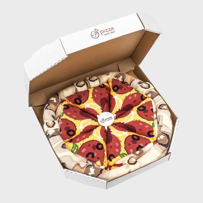 Pizza Socks Box Pepperoni 4 Pairs Cotton Socks