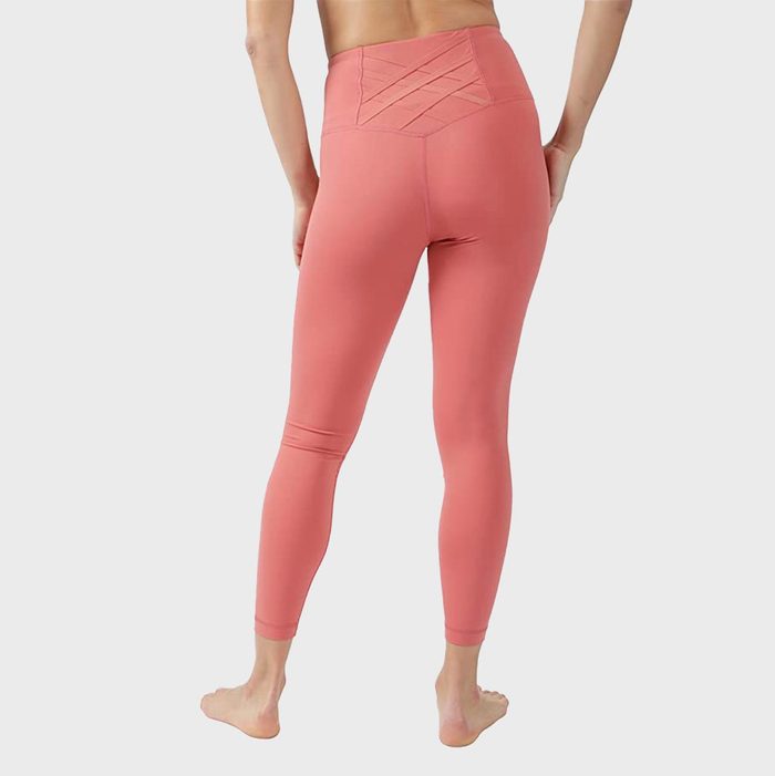 Yogalicious High Waist Squat Proof Criss Cross V Back Ankle Length Leggings