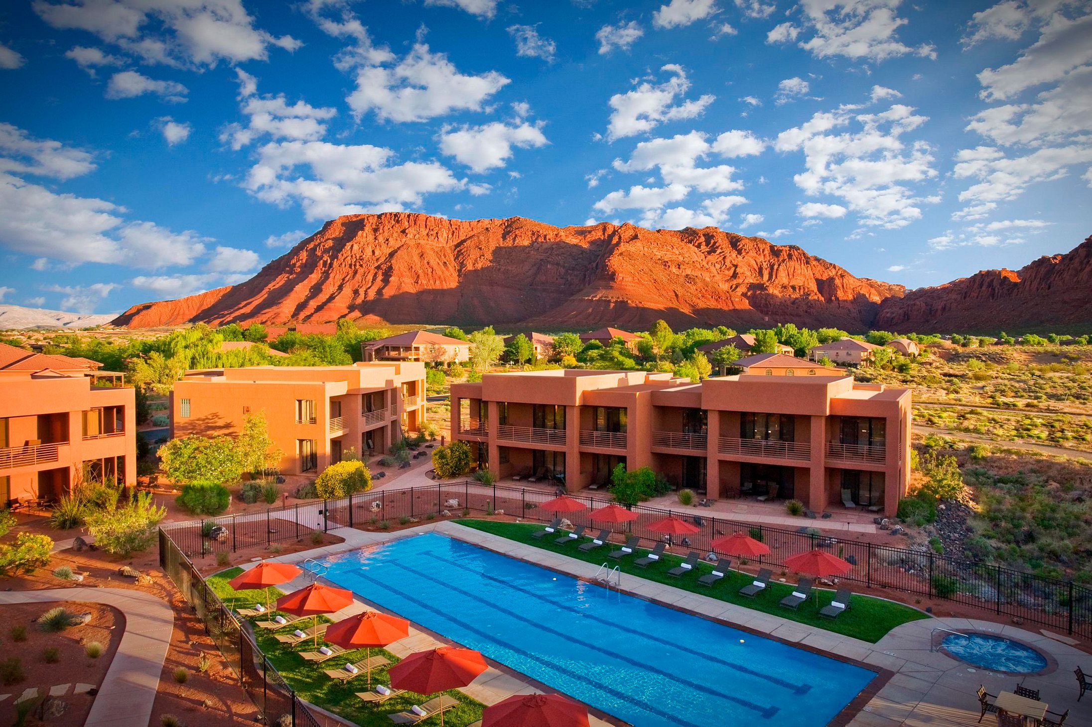 aerial view of Red Mountain Resort, utah