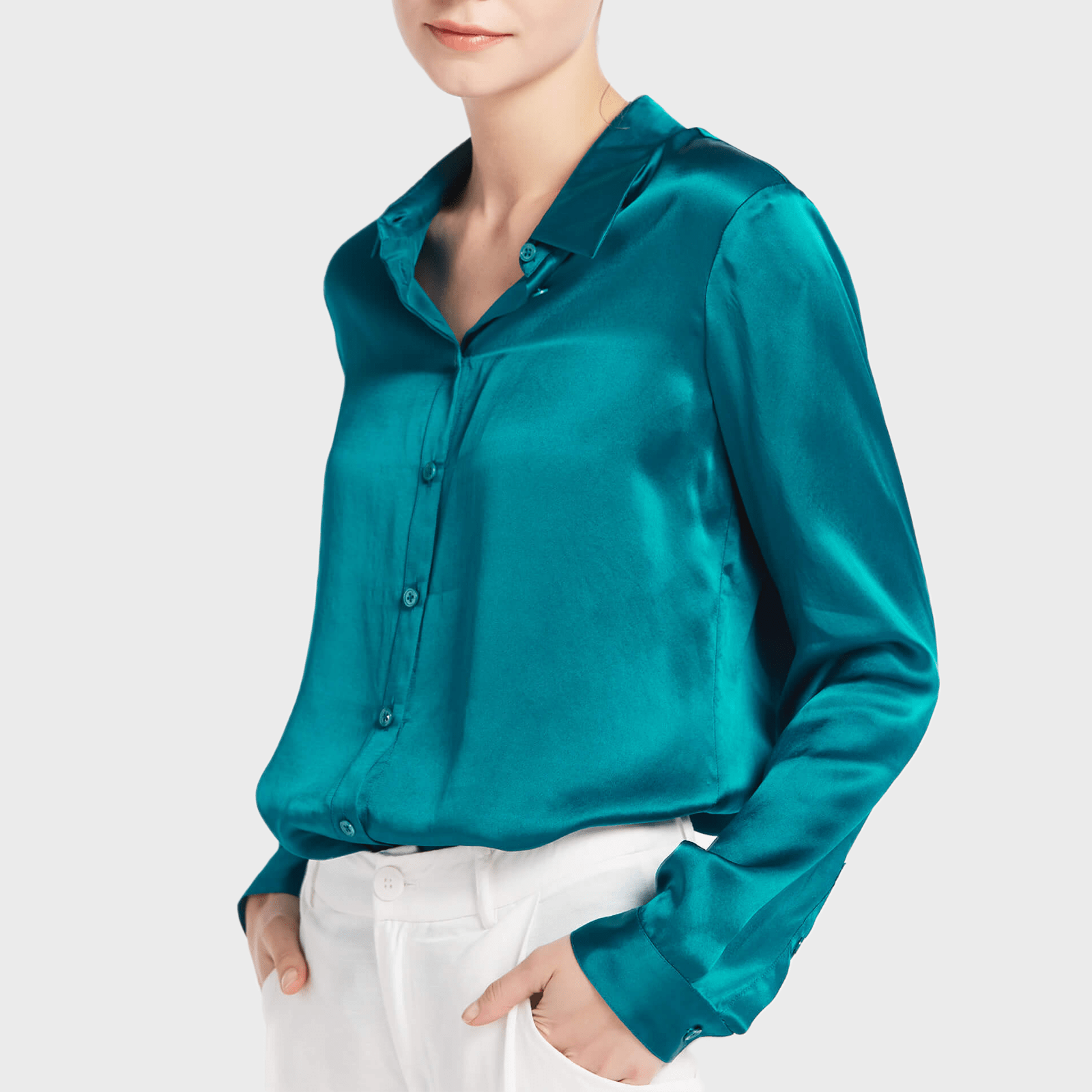 Basic Militart Silk Shirt Ecomm Via Lilysilk