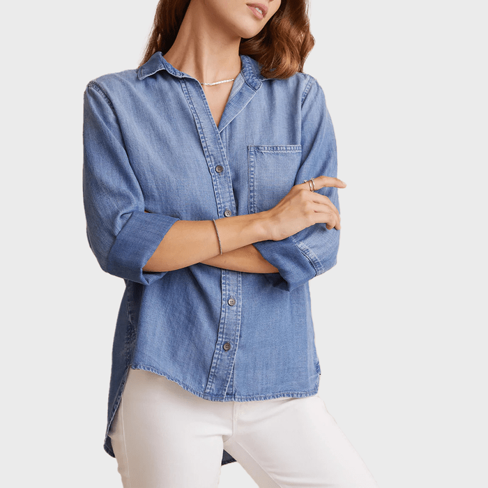 Denim Shirt Tail Button Ecomm Via Belladahl