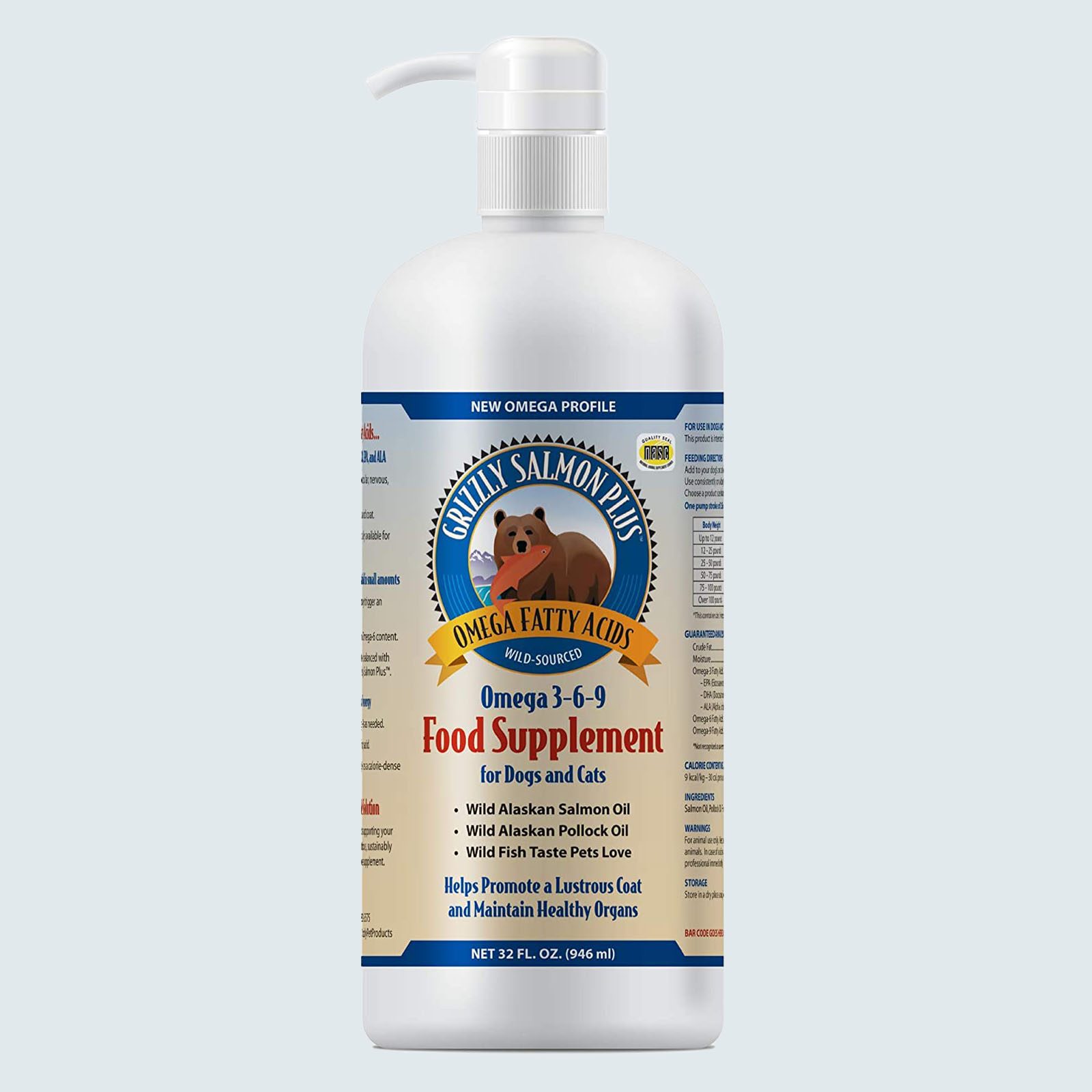 Grizzly Salmon Plus Omega Fatty Acids Food Supplement