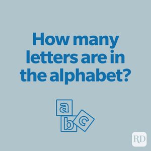 How many letters are in the alphabet?