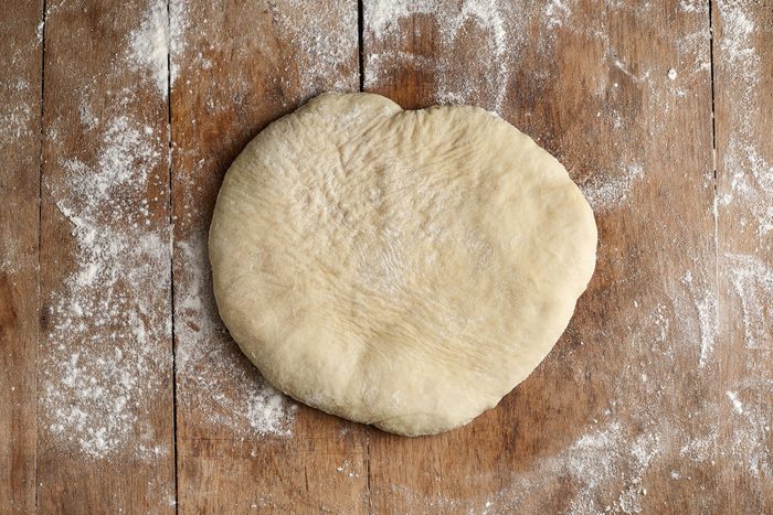 fresh raw pizza dogh