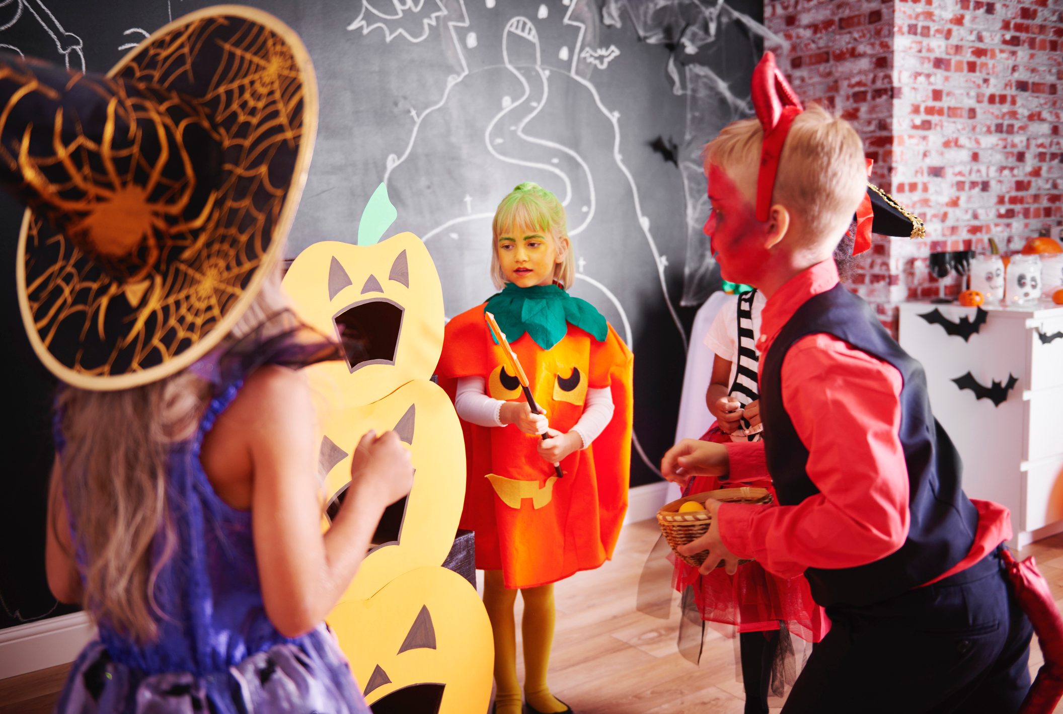kids at a halloween party