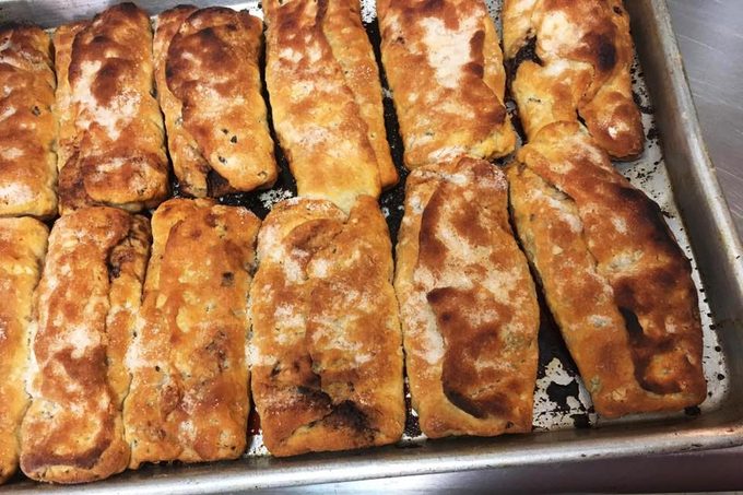 tray of Chocolate Rolls