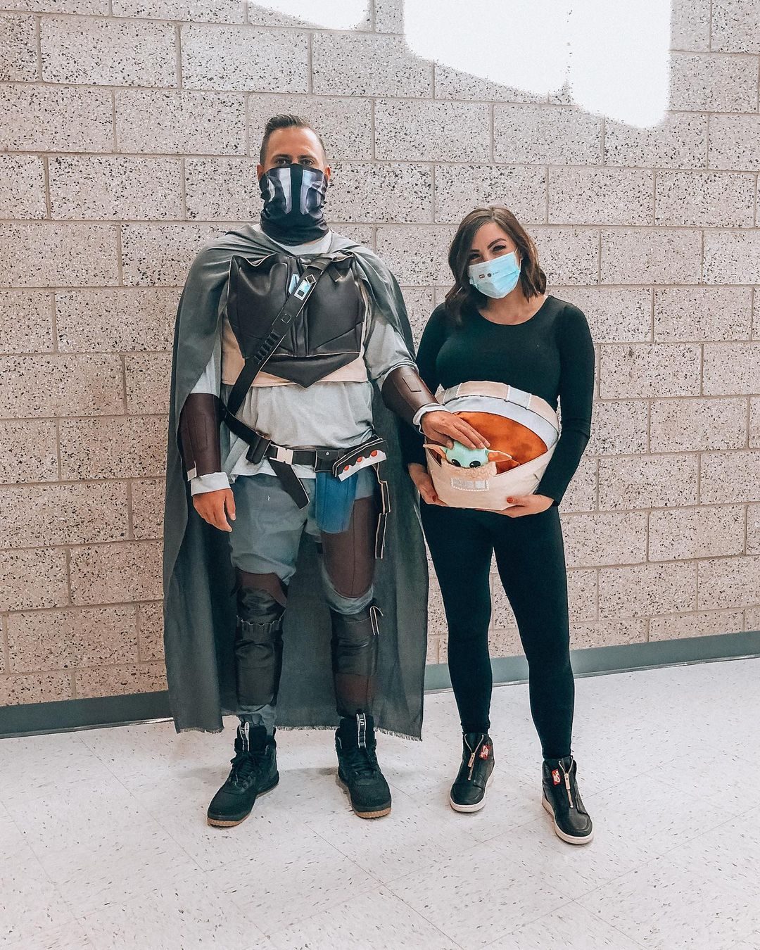 The Mandalorian and Baby Yoda Halloween costume